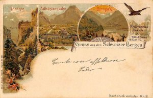 ac0984 - Postcards VINTAGE POSTCARD - SWITZERLAND - Greetings from Bergen - 1900-
