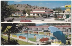 Split-View, Pool & Exterior, Spanish Inn Motel, Kelowna, British Columbia, Ca...