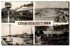 Postcard Modern Courseulles Sur Mer Garden champetre M Leclerc Cafe center