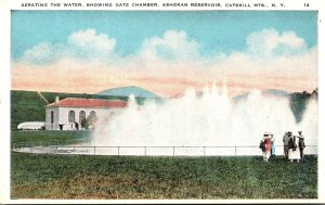 New York Catskill Mountains Ashokan Reservoir Aerating The Water Showing Gate...