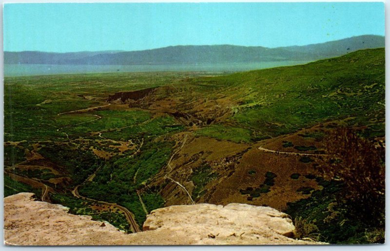 View of Utah Lake and Greater Utah Valley from Wasatch Mountain Range - Utah 