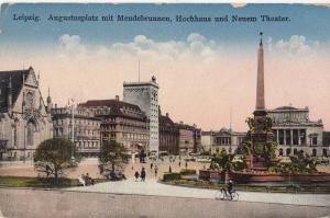 B79552  augustusplatz mit mendebrunnen leipzig germany  front/back image