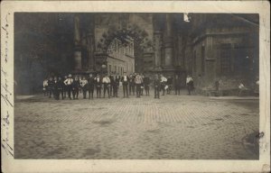 Hemelingen Germany Cancel Street View c1910 Real Photo Postcard