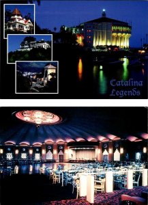 2~4X6 Postcards Catalina Island CA California CASINO/Night & BALLROOM INTERIOR