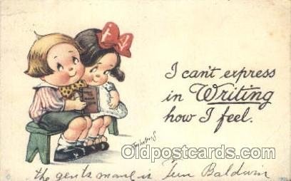 Artist Signed Twelvetrees, No. 1001 postal used unknown crease and heavy wear...