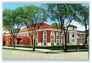 c1940s View in Front of Elks Club Waterloo Iowa IA Unposted Vintage Postcard