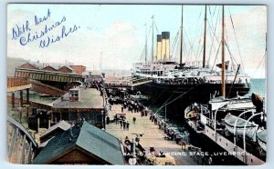 Baltic at Lancing Stage LIVERPOOL ships England UK Postcard