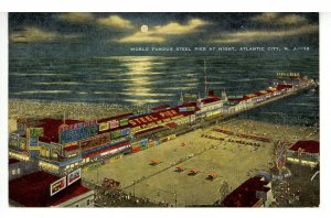 NJ - Atlantic City. Steel Pier at Night