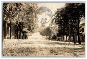 1910 South Columbus Street View Somerset Ohio OH RPPC Photo Posted Postcard