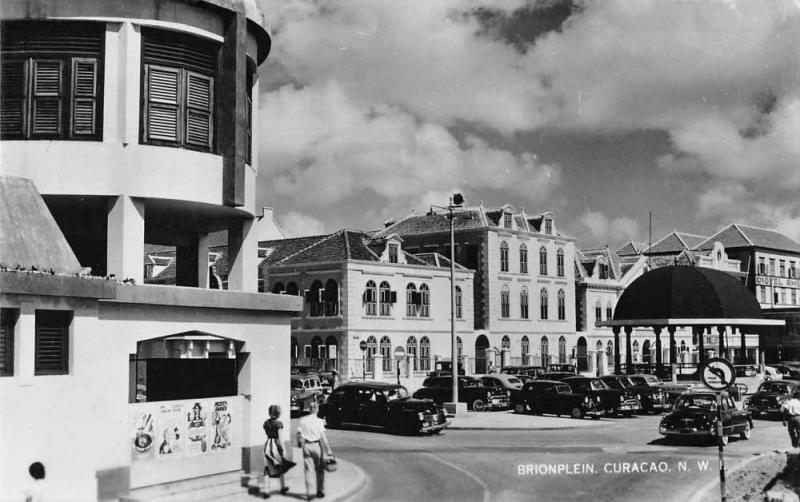 Brionplein Curacao Street Scene Real Photo Antique Postcard J79804