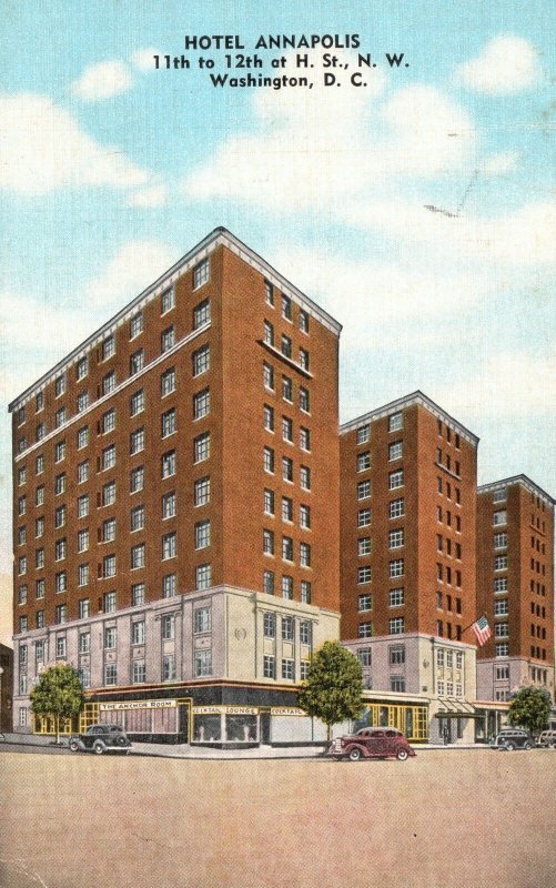 Vintage Postcard Hotel Annapolis Luxury Hotel Space Room Northwest Washington DC