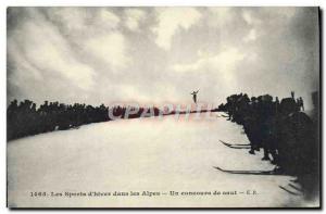 Old Postcard of Sports & # 39hiver Ski A ski contest