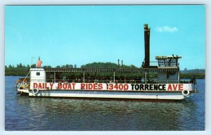 CHICAGO, Illinois IL ~ Sightseeing RIVERBOAT LUELLA BELLE 1960s-70s Postcard