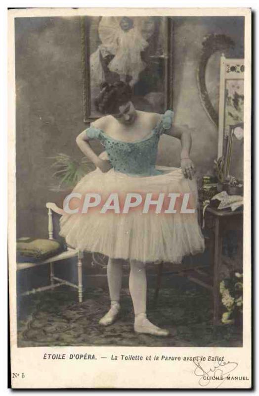 Postcard Old Theater Etoile d & # 39Opera The toilet and dress before the ballet
