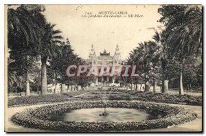 Old Postcard Monte Carlo Casino Gardens