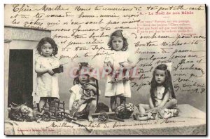 Old Postcard Fun Children Doll Children's Christmas our babies