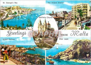 Modern Postcard Greetings from Malta