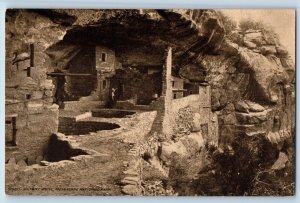 Mesa Colorado CO Postcard Balcony House Mesa Verde National Park c1940 Vintage