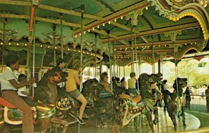 Park-Goers Ride HersheyPark's Famous Carousel in Hershey, PA