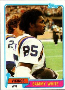 1981 Topps Football Card Sammy White Minnesota Vikings sk60499