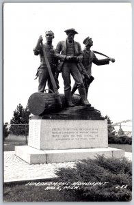 Vtg Hale Michigan MI Lumberman's Monument RPPC Real Photo Postcard