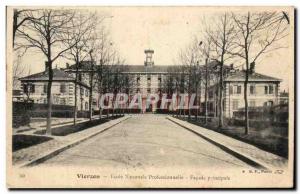 Postcard Old Main facade Vierzon National Vocational School