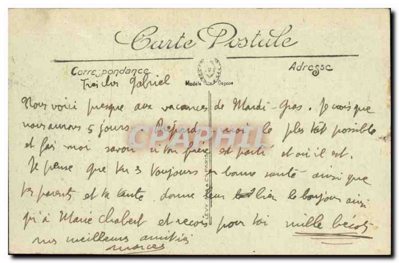 Old Postcard Marseille La Fontaine Cantini