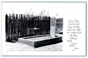 c1940's China Mary Mrs. Ah Chum Graveyard Tombstone AZ RPPC Photo Postcard