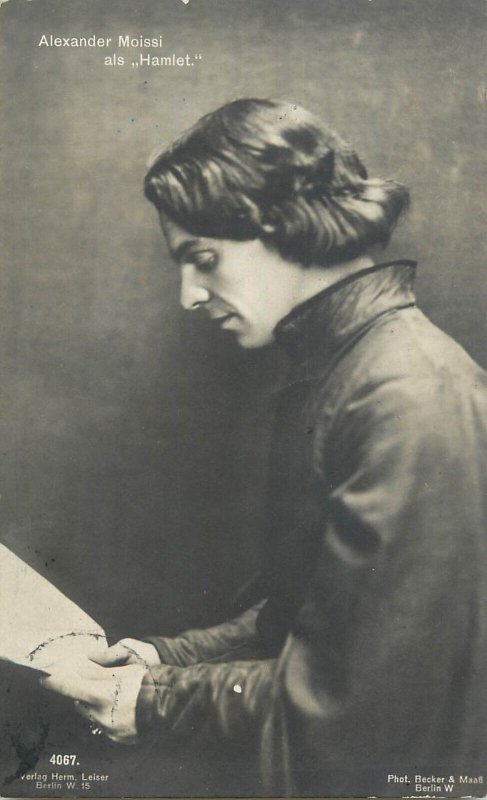 Actor Alexander Moissi as Hamlet 1911