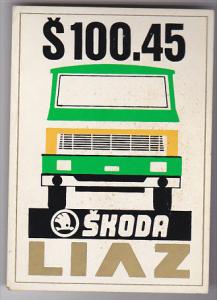 LIAZ SKODA AUTO MANUFACTURING LABEL CZECHOSLOVAKIA