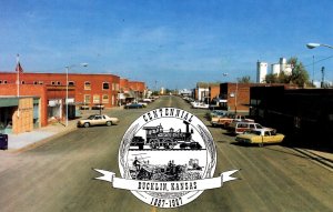 Bucklin, Kansas - Downtown view - Centennial 1887-1987 - in 1987