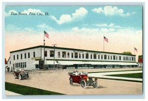 C.1910 Zion Stores Candy Flags Zion City Illinois Vintage Postcard P94