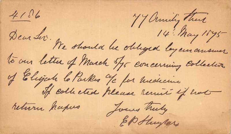 LP02 Warren County Pennsylvania 1875 Pioneer Postcard Sheriff Collection Cancel