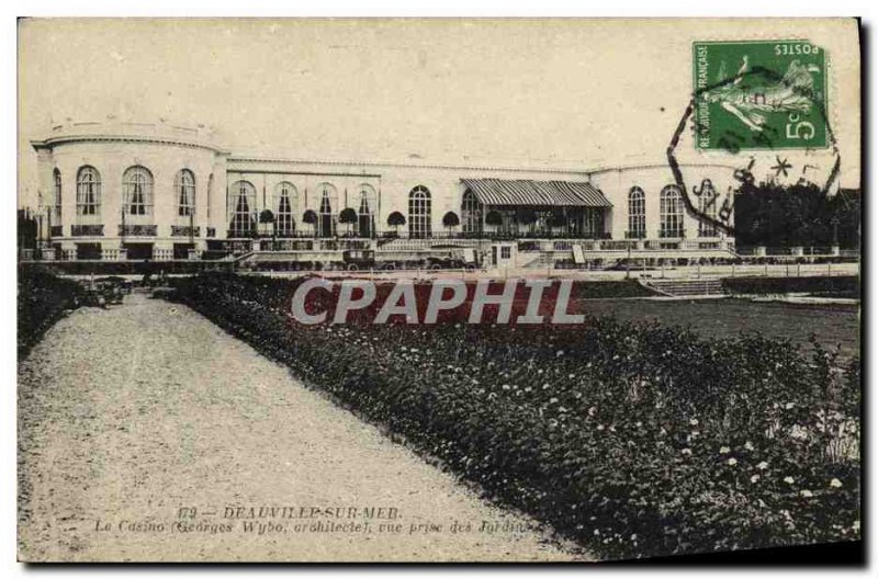 Old Postcard Deauville La Plage Fleurie The decision gardens for Casino