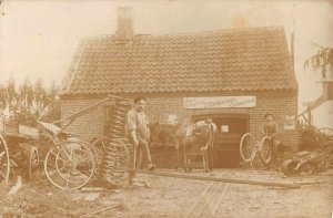 vintage German Blacksmith shop RPPC Real photo postcard AS142