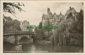 Germany Postcard - Marburg a.d.Lahn, Weidenhauserbrucke Und Universitat  RS28478