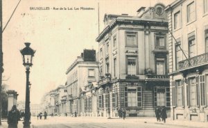 Belgium Brussels Bruxelles Rue de la Loi Les Ministères Vintage Postcard 03.53