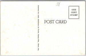 Airview Causeway Linking Miami and Miami Beach Florida FL Postcard