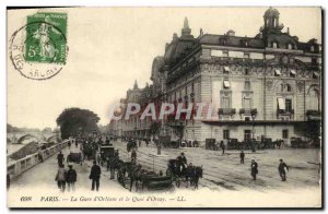 Old Postcard The Paris Gare d'Orleans and the Quai d Orsay