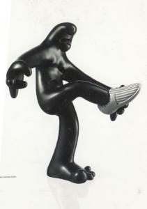 Gorilla Primitive Art Statue In Shoes UNIQUE London Photo Agency Art Postcard