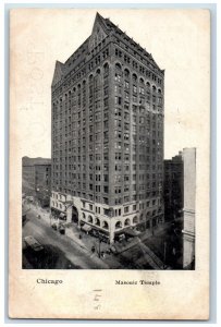 c1905 Masonic Temple Building Chicago Illinois IL Antique Vintage Postcard 