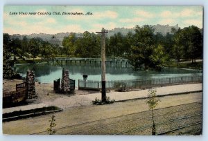 c1910's Lake View Near Country Club Bridge Railway Birmingham Alabama Postcard