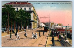 ALGER Boulevard de la Republique et Square Bresson ALGERIA Postcard