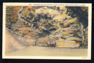 Oglesby, Illinois/IL Postcard, Council Cave Interior, Starved Rock State Park