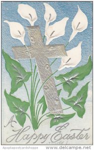 Easter Silver Cross with White Flowers 1908