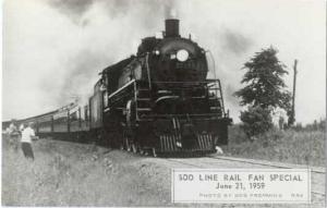 RPPC of Soo Line Steam Locomotive Rail Special, June 21, 1959