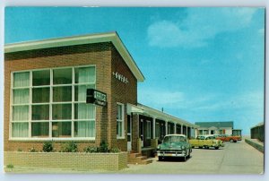 Nags Head Beach North Carolina NC Postcard Owens Motel Inn Cars Exterior Scenery