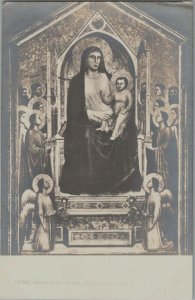 Giotto di Bondone Painting Ognissanti Madonna Vintage Florence Postcard A59