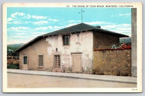 Monterey California~House Of the Four Winds~First Weather Vane~Vintage Postcard