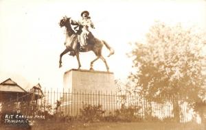 D49/ Trinidad Colorado Co Photo RPPC Postcard c1940s Kit Carson Park Monument